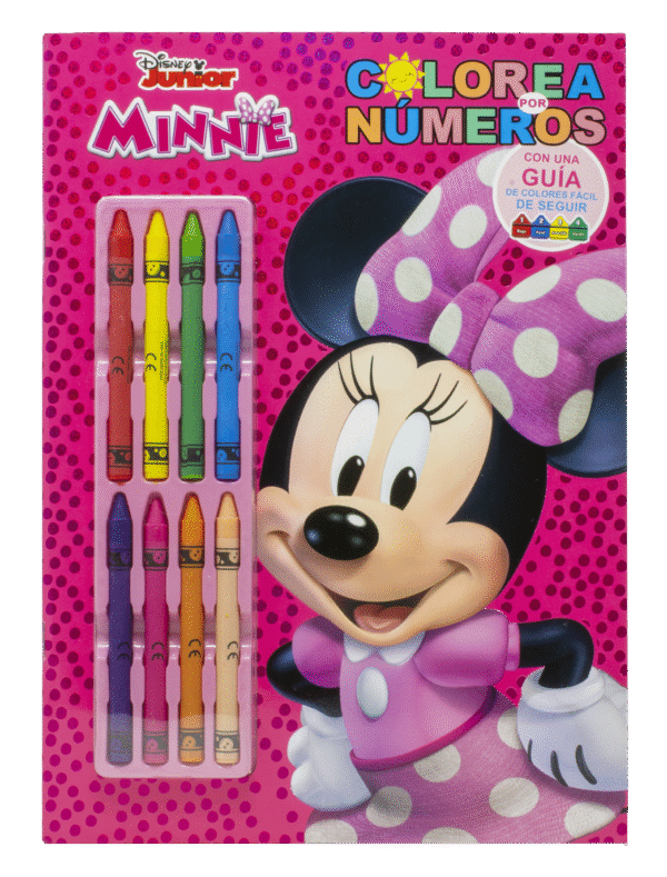MINNIE. COLOREA POR NÚMEROS