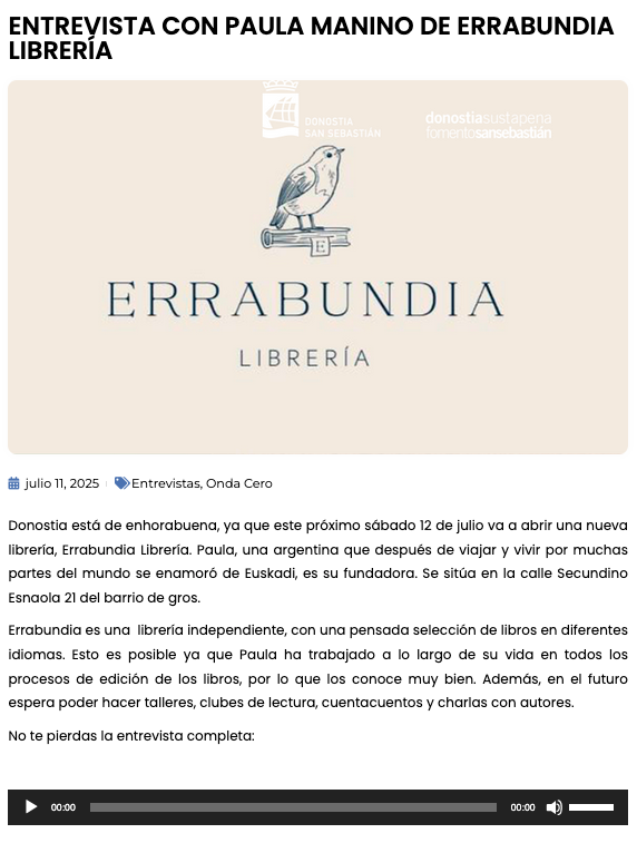 Onda Cero - Entrevista