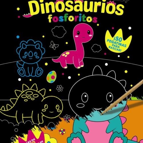 RASCA Y PINTA DINOSAURIOS FOSFORITOS