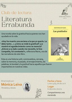 Club de lectura: «Las gratitudes»